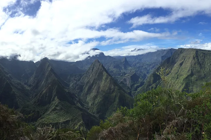 Cirque de Mafate mountains in Reunion Island