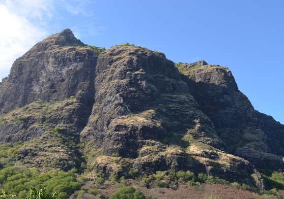 Le Morne mountain and lagoon in Mauritius