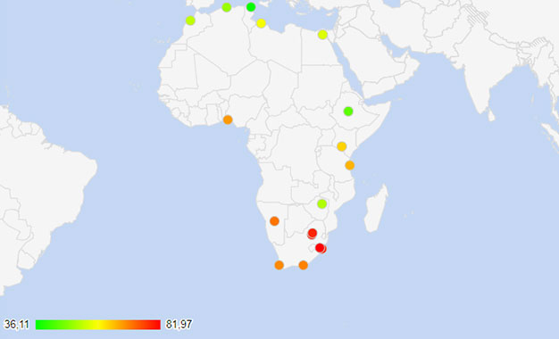 Africa Crime Rate Map