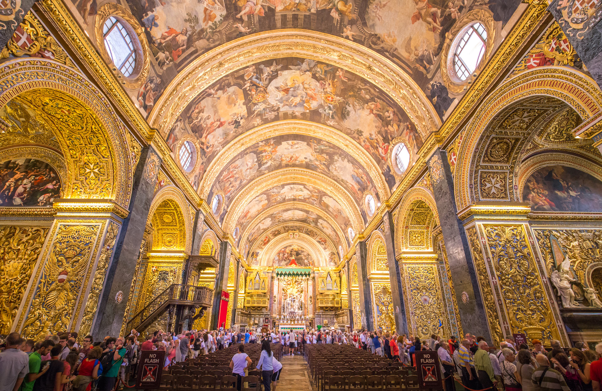 Interior of St. John's Co-Cathedral, Valletta, Malta itinerary