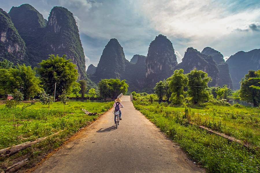 Bike ride to Yangshuo, Guilin itinerary