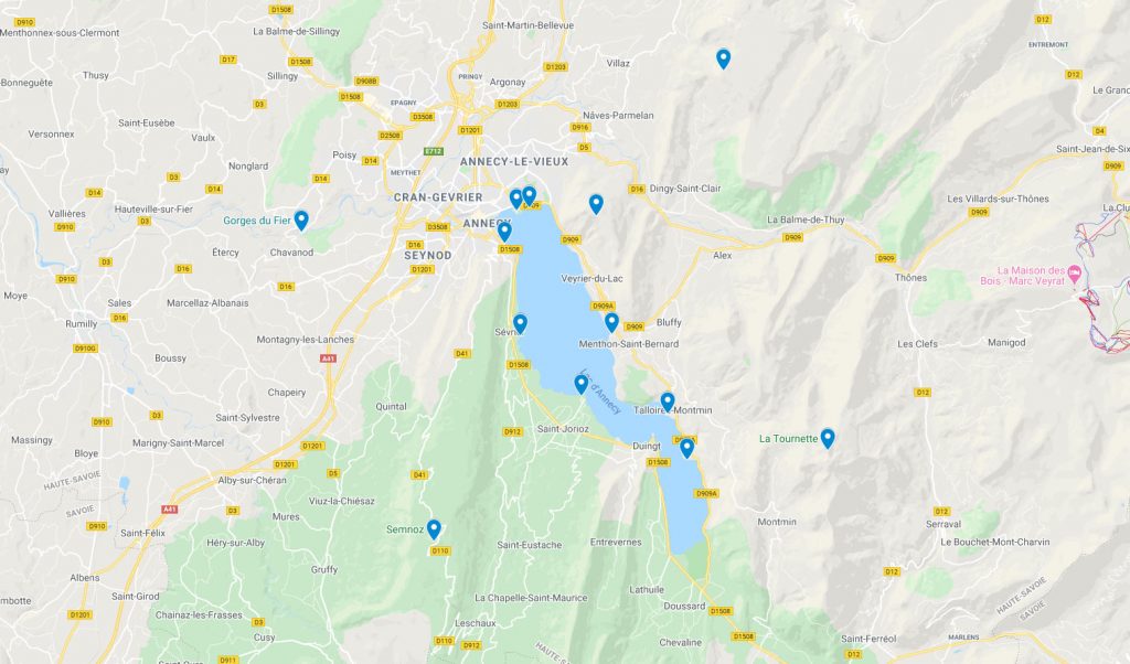 trajet tours annecy