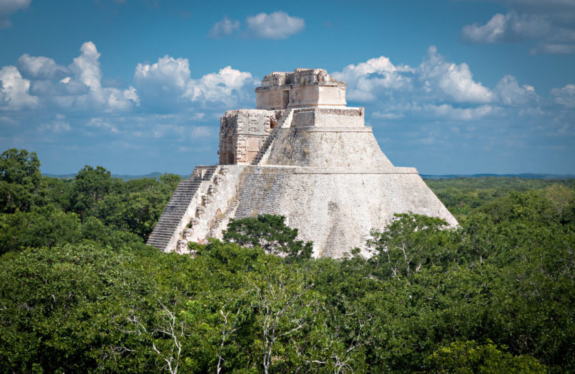 The Pyramid of the Diviner in Uxmal, 2 week in Yucatan 