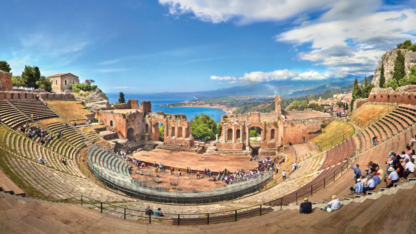 the Greek Theatre, one of Taormina's star attractions
