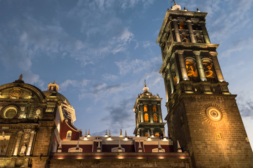 The cathedral of Puebla, Puebla itinerary