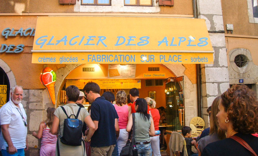 The glacier of the Alps, in Annecy