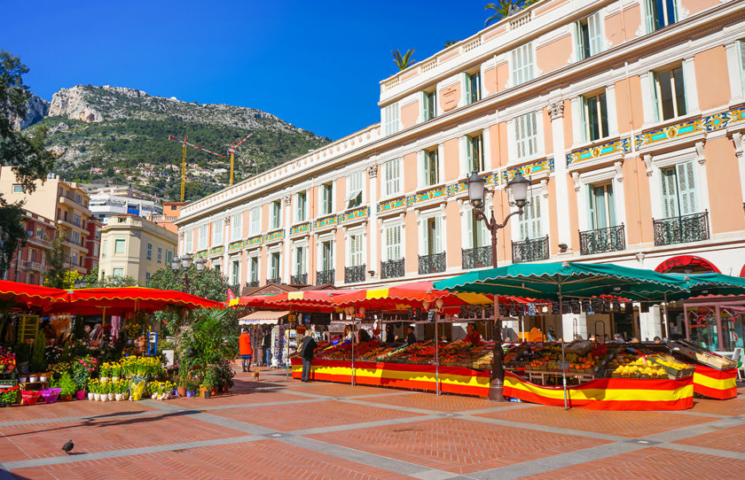 The Condamine market, Monaco itinerary