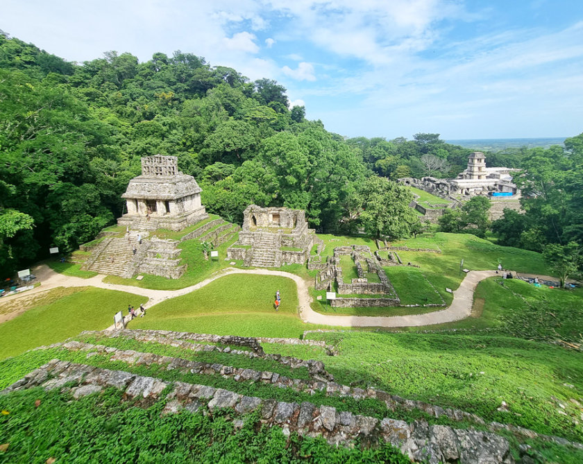 The view from the Temple of the Cross in Palenque