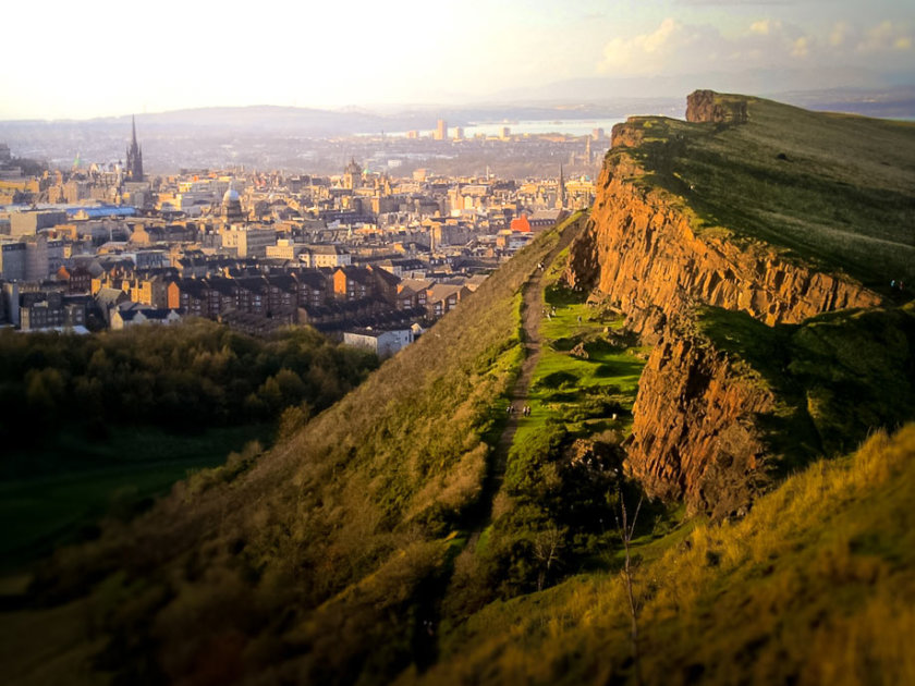 View of Edinburgh and Arthur's seat