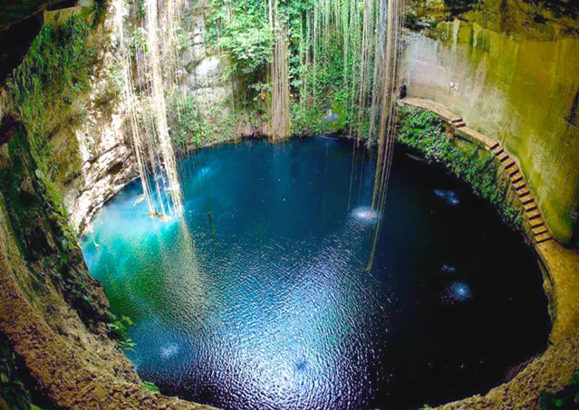 The Ik Kil cenote near Chichen Itza
