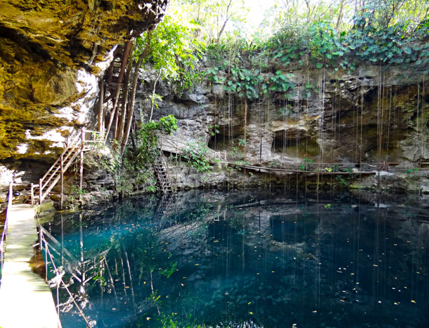 The X'Canché cenote near the Ek Balam site. Photo Adam Jones