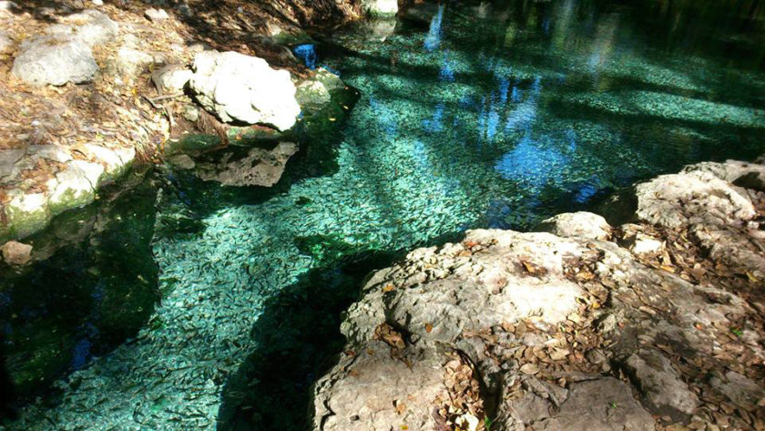 The crystal clear water of Ich Ha Lol Xaan