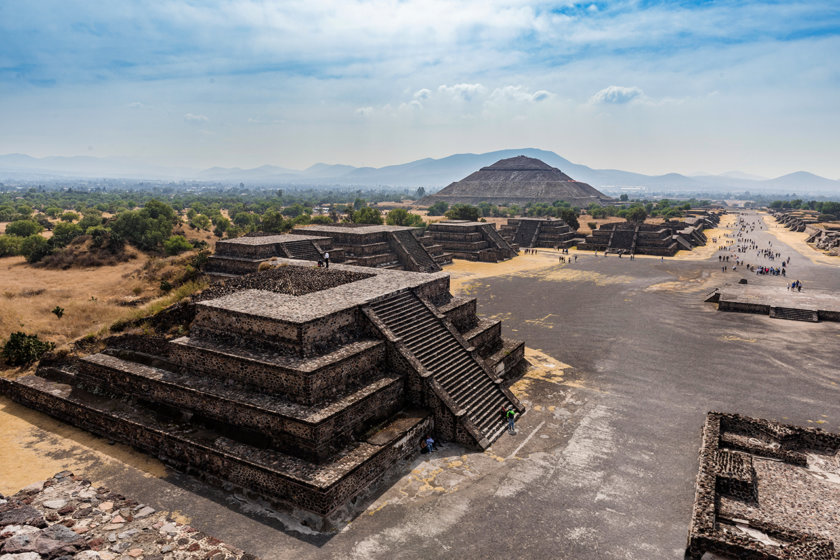 The view from the Pyramid of the Moon in Teotihuacan, 10 days in Mexico