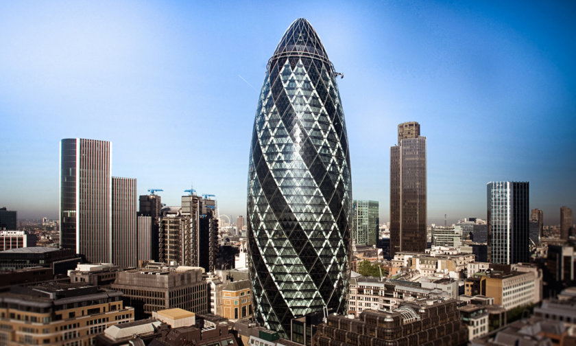 The Gherkin, in the City, London