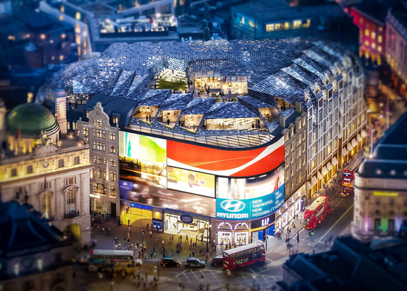 Piccadilly Circus in the evening